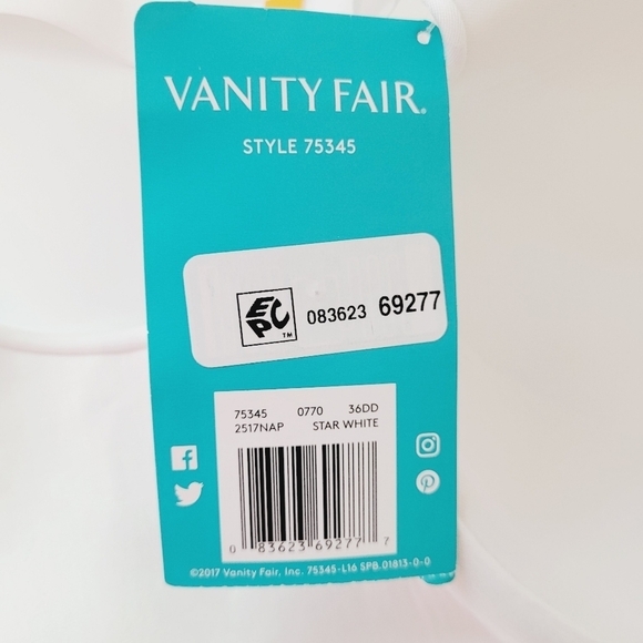 Vanity Fair Full.Coverage Beauty Back Smoothing White Bra - Picture 9 of 11